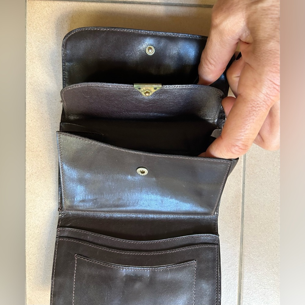 Genuine Brown Crocodile Leather Rectangular Walle… - image 6